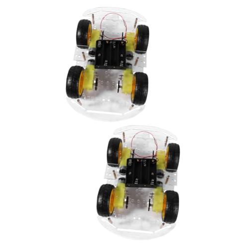 VICASKY 2st Smart-car-Chassis Mit Vier Rädern Kidzrobotix Roboterbausatz Kinderauto Ferngesteuerte Autos Auto-Encoder Autos Autos DIY-Auto Kfz-einbausatz Kfz-bausätze Chassis-kit Plastik von VICASKY