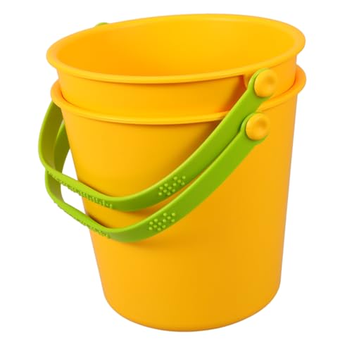 VICASKY 2st Spielen Sie Sandspielzeug Für Kinder Tragbarer Sandeimer Sandstrand Eimer Tragbare Strandeimer Eimer Graben Sandkastenspielzeug Für Kinder Strandeimer Für Kinder Plastik Yellow von VICASKY