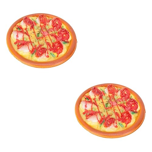 VICASKY 2st Spielküchenzubehör Realistisches Pizzamodell Simuliertes Pizza-Spielzeug Requisite Für Gefälschte Lebensmittel Simulationspizza Pizzaspielzeug Für Kinder Gefälschte Pizza PVC von VICASKY