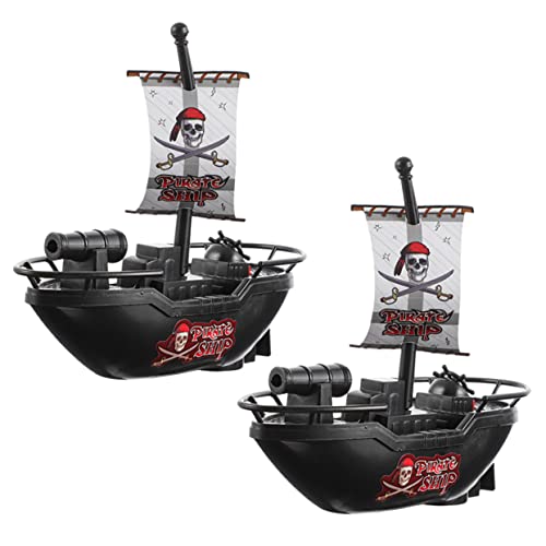 VICASKY 2st Spielzeugboot Schiff Spritzschutz Für Elektrisches Piratenboot Kleinkinder Poolspielzeug Für Bausatz Paddeln Badespielzeug Für Schwimmbad Black Plastik von VICASKY