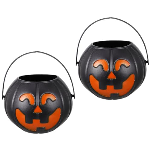 VICASKY 2st Süßigkeiten Eimer Halloween-preise Gothic Halloween-baumkugeln Halloween-Party-Spiele Eimer Für Halloween-leckereien Halloween-Dekorationen Im Freien Füllstoff Voll Tür Plastik von VICASKY