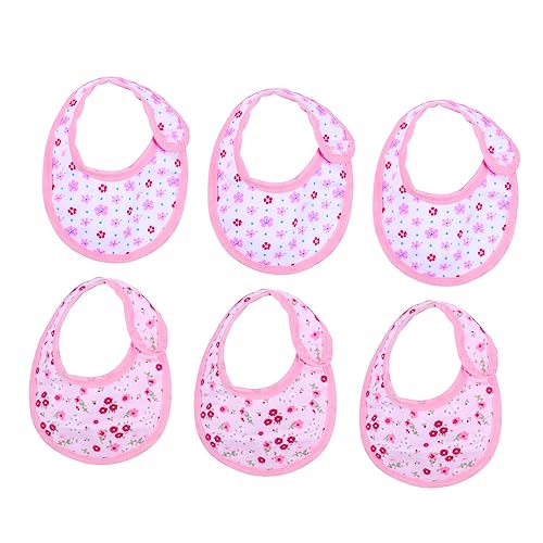 VICASKY 3 Lätzchen Für Puppenkleidung Spielzeug Puppen Zubehör Für Puppenlätzchen Accessoires Für Mädchen Windeln Puppen Puppe Speichel Schal Lätzchen Für Babypuppen Gießen Rosa Stoff von VICASKY