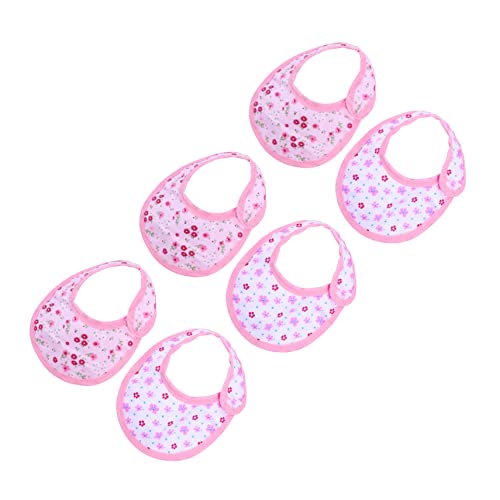 VICASKY 3 Lätzchen für Puppenkleidung Puppenlätzchen Accessoires für Mädchen Speichel Mujer Abs Puppen Kleidung Puppen Klamotten Puppenfütterungszubehör Lätzchen für Babypuppen Stoff Rosa von VICASKY