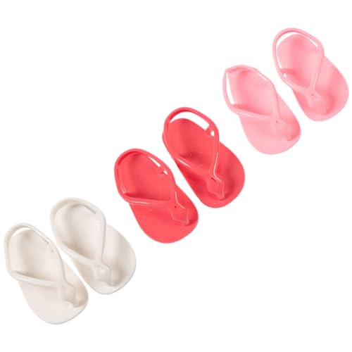 VICASKY 3 Paar Süße Puppenschuhe Spielzeug Baby Mädchen Puppensandalen Spielzeug Puppenkostüm Zubehör von VICASKY