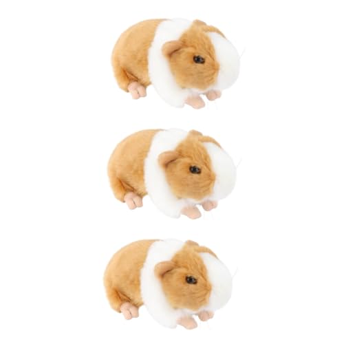 VICASKY 3 STK Plüschpuppe Plüschtierpuppe Ausgestopfte Meerschweinchenpuppe Gefülltes Meerschweinchen Meerschweinchen-Ornament Meerschweinchen Stofftier Süßer Hamsterplüsch Stofftierpuppe von VICASKY