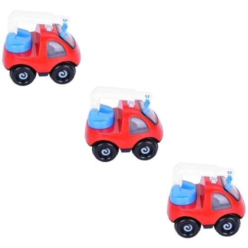 VICASKY 3 STK -Trägheitsauto sankastenspielsachen babyteller Toy car Spielzeugauto mit Greifarm Spielzeugauto mit Kran Buggies technisches Spielzeugauto Kranwagen für Kinder rot von VICASKY