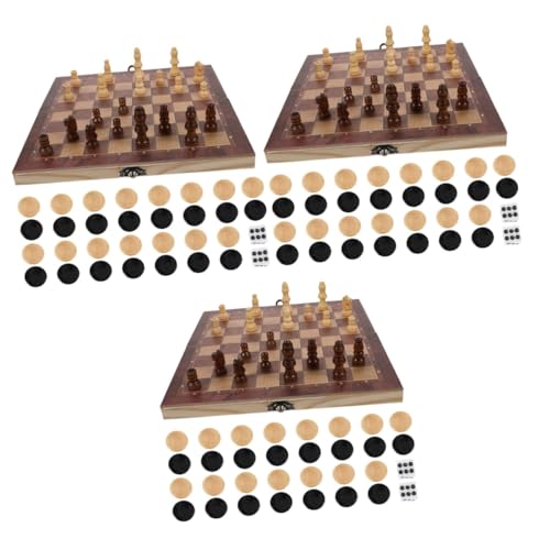 VICASKY 3 Sätze 3 Internationales Schach magnetisches Go-Spiel pädagogisches Schach Brettspiele Kinder schachspiel Schachbrett Kinder 3 in 1 Brettschach 3 in 1 Schachspiel hölzern von VICASKY