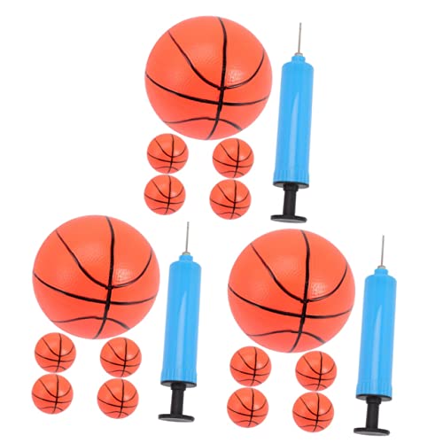 VICASKY 3 Sätze Aufblasbarer Basketball Mini-Spielzeug Mini-basketballkorb Mini-Wasserball Basketball-geburtstagsdekoration Strandspielzeug Basketballkorb Mini Mini-stressbälle Metall von VICASKY