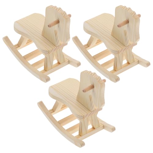 VICASKY 3 Sätze DIY Holzpferd Flugzeugspielzeug Bauen rätsel Kleinkind rätsel für kinderspielzeug 3D-Puzzles hölzernes 3D-Puzzle-Modell von VICASKY