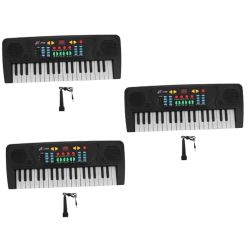 VICASKY 3 Sätze Elektronische Orgel für Kinder frühpädagogisches Klavier Kinderklavier mit 37 Tasten kinderinstrumente Kinder musikinstrumente Tastatur für Kinder Kinderspielzeug Plastik von VICASKY