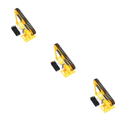 VICASKY 3 Sätze Förderbandmodell Wissenschafts Projekt DIY-ingenieurexperimente Förderband-Experiment-Requisite Modell Der Förderermontage Lehrhilfe DIY-experimente Fördermodell Yellow Abs von VICASKY