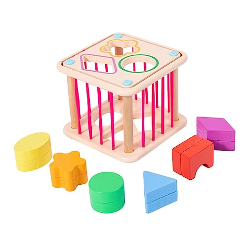 VICASKY 3 Sätze Form Kognitive Bausteine Puzzle-Spielzeug Lustiges Sensorisches Spielzeug Interessantes Kinderspielzeug Blöcke Für Kleinkinder Lernspielzeug Für Babys Babyblöcke Holz von VICASKY