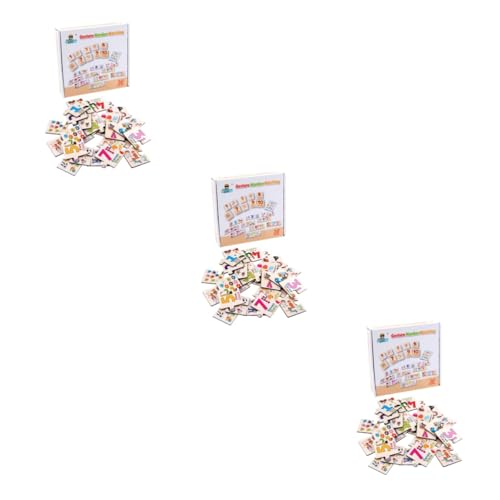 VICASKY 3 Sätze Gestenzahl-Matching-Puzzle Kognitives Puzzle Für Kinder Erleuchtungsspielzeug Für Kinder Mathe-Spielzeug Zum Frühen Lernen Zahlen-Matching-Puzzle Colorful von VICASKY