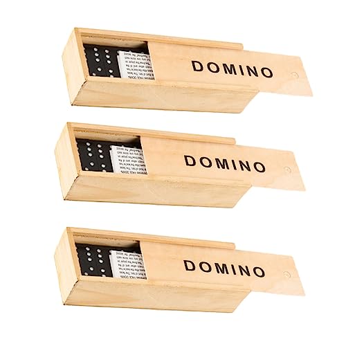 VICASKY 3sätze Holz Dominosteine-Set Für Domino-brettspiele Klassische Domino-bausteine Als Domino-Spielzeug Für Drinnen Und Draußen VICASKY 3sätze Holz Dominosteine-Set Für Domino-brettspiele Klassische Domino-bausteine Als Domino-Spielzeug Für Drinnen Und Draußen von VICASKY