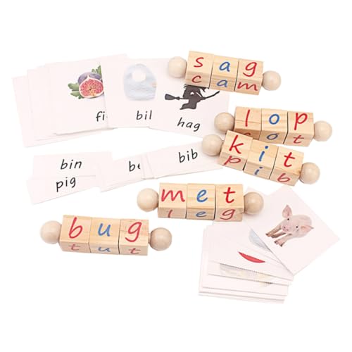 VICASKY 3 Sätze Zauberwürfel des Alphabets englisches Wortbuchstabierspielzeug pädagogisches Spielzeug buchstabenspiele für Kinder kinderpuzzle puzzlekleber Puzzlematte Spielzeug Spielen von VICASKY