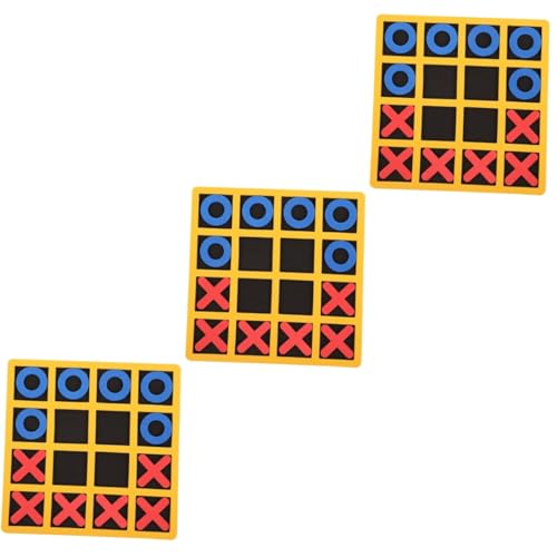 VICASKY 3 Sätze xo Toe Schachbrettspielzeug Puzzle-Spielzeug Schachbrett für Kinder Kinderspielzeug Schachbrett Kinder Brettspiel Schach Spielzeug interessantes Schachspielzeug Eva von VICASKY