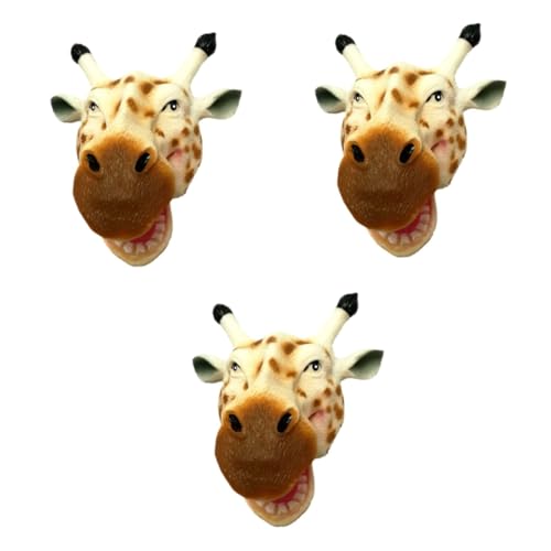 VICASKY 3 Stück Giraffe Handpuppe Interaktion Giraffe Spielzeug Tier Handpuppe Kreative Handpuppe Lustige Giraffe Spielzeug von VICASKY