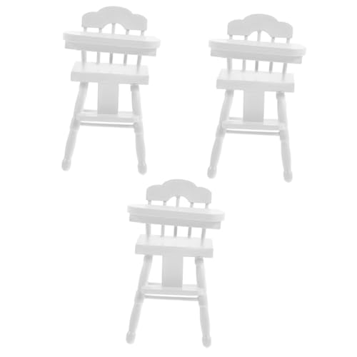 VICASKY 3 Stück Hochstuhl DIY Hochstuhl Miniatur Stuhl DIY Mini Stuhl Mini Hochstuhl Miniatur Hochstuhl Schmuck Kinderbedarf Miniatur Möbel Miniatur Hochstuhl Dekor von VICASKY