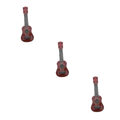 VICASKY 3 Stück Kinder Gitarrenspielzeug Puppenhaus Gitarrenstütze Realistische Gitarrenfigur Kinderspielzeug Ukulele Mini Musikinstrument Ukulele Musikspielzeug Pädagogisches von VICASKY