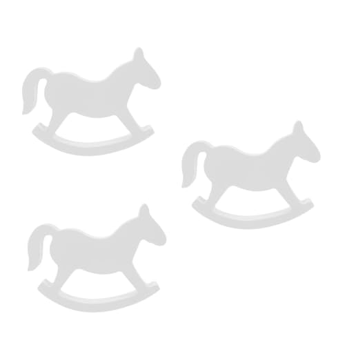 VICASKY 3 Stück Kleines Weißes Schaukelpferd aus Holz Dekoratives Hochzeits und Wohnaccessoire Handgefertigtes Kinderspielzeug Charmantes für Mädchen und Kinderzimmer VICASKY 3 Stück Kleines Weißes Schaukelpferd aus Holz Dekoratives Hochzeits und Wohnaccessoire Handgefertigtes Kinderspielzeug Charmantes für Mädchen und Kinderzimmer von VICASKY