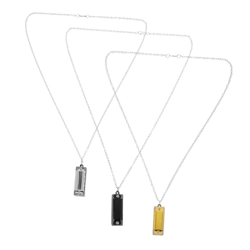 VICASKY 3 Stück Mini Mundharmonika Halskette Musikinstrument für Leicht Klarer Klang Interaktives Lernspielzeug Geschenk für Anfänger und Partys VICASKY 3 Stück Mini Mundharmonika Halskette Musikinstrument für Leicht Klarer Klang Interaktives Lernspielzeug Geschenk für Anfänger und Partys von VICASKY