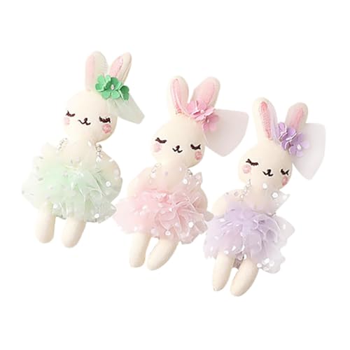 VICASKY 3 Stück Teiliges Kleines Plüsch Kaninchen Weiches Kuscheltier Hase zum Dekorieren und Basteln Sichere Füllung DIY Stofftier Kaninchen für Pastellgrün Flieder Rosa VICASKY 3 Stück Teiliges Kleines Plüsch Kaninchen Weiches Kuscheltier Hase zum Dekorieren und Basteln Sichere Füllung DIY Stofftier Kaninchen für Pastellgrün Flieder Rosa von VICASKY