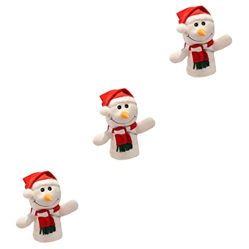 VICASKY 3 Stück Weihnachtsmann Handpuppe Fingerpuppe Für Kinder Bezauberndes Kinderspielzeug Mini Fingerpuppe Schneemann Fingerpuppe Spielzeug Kinder Fingerspielzeug Kinder von VICASKY