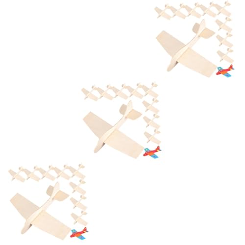 VICASKY 30 STK Leere Holzflugzeuge Leere Flugzeugspielzeuge Puzzle-Spielzeug 3D-fahrzeugmodell Flugzeugmodell Ebene Kinderspielzeug Flugzeugspielzeug Zusammenbauen Modellflugzeug von VICASKY