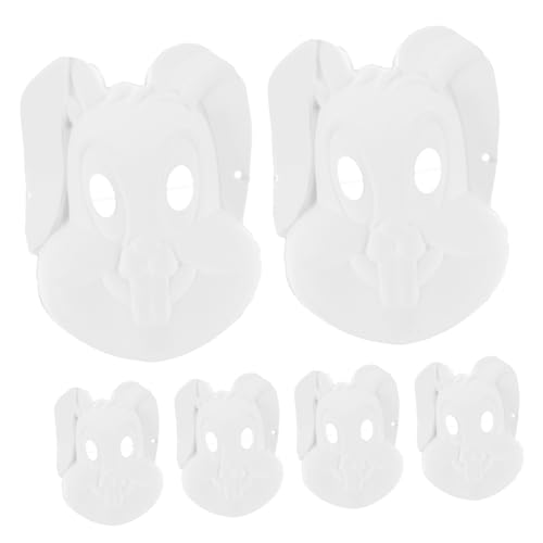 VICASKY 30 Stk Diyt Hasenmaske Kaninchen-Gesichtsbedeckungen Kleiderstange für Puppen halloween masken halloweenmaske Partymasken selber machen Cosplay-DIY-Maske Zellstoff von VICASKY