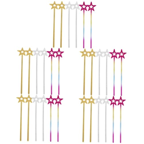 VICASKY 30 STK Pentagramm-Fee-Zauberstab Fairy Wand Party zubehör Kinder Zauberstab für Mädchen Requisiten für Mädchenkostüme Spielzeuge Kinderspielzeug Zauberstäbe der Engelsfee Feenstab von VICASKY