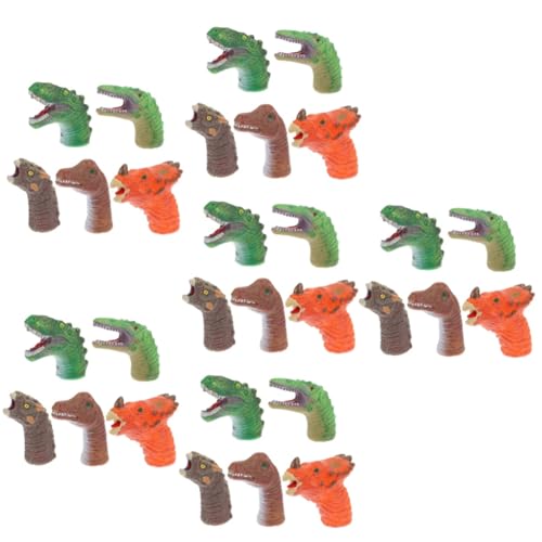 VICASKY 30 Stück Handpuppenspielzeug Dinosaurier Fingerpuppen Lernspielzeug Kinderpuppenspielzeug Daumenspielzeug Kindervorschulspielzeug Handpuppenpuppen Spielzeug von VICASKY