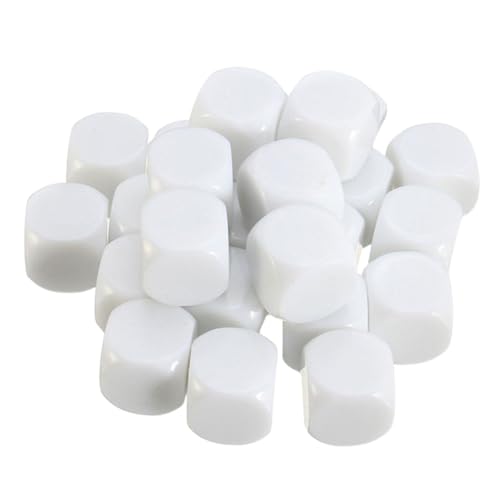 VICASKY 30 Stück Teiliges Weiße Glänzende Acrylwürfel Sechsseitige Blanko Würfel zum Selbstgestalten Robuste DIY Spielwürfel für Brettspiele und Partyspaß VICASKY 30 Stück Teiliges Weiße Glänzende Acrylwürfel Sechsseitige Blanko Würfel zum Selbstgestalten Robuste DIY Spielwürfel für Brettspiele und Partyspaß von VICASKY
