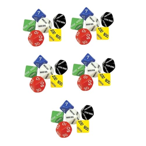 VICASKY 30 Teiliges Mehrseitiges Würfelset für Brettspiele Farbige Partyspielwürfel mit Abgerundeten Ecken Kompakt und Leicht für Spielrunden und Gesellige Zusammenkünfte VICASKY 30 Teiliges Mehrseitiges Würfelset für Brettspiele Farbige Partyspielwürfel mit Abgerundeten Ecken Kompakt und Leicht für Spielrunden und Gesellige Zusammenkünfte von VICASKY