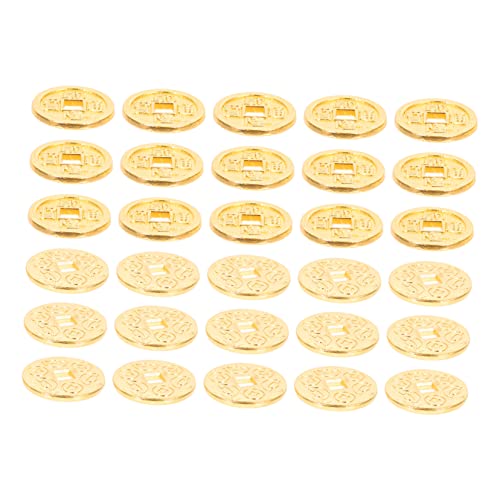 VICASKY 30St Schatz Modell für kinderspielzeug Toys spielsachen goldmünzen Miniatures Mini-Kupfermünzenmodell Requisiten für Kinderrollenspiele Papier Golden von VICASKY