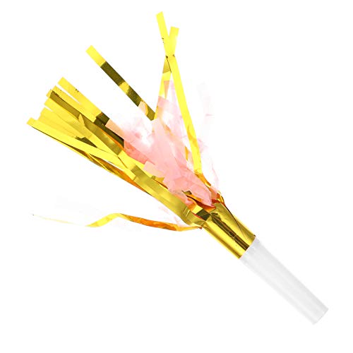 VICASKY 30st Papier Quasten Blasen Drachen Cheerleader-requisiten Musikalische Ausfälle Party-blowouts Pfeifen Weihnachtliche Krachmacher Quaste Bläst Pfeife Partytütenfüller Rosa von VICASKY