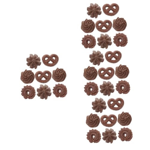 VICASKY 32 STK Simulierte Cookies Donut-Spielzeug gefälschte Donuts cremefarbenes Dekor Modellplätzchen Lebensmittel Spielen Spielzeug künstliche Cookies-Modelle Simulations-Cookie PVC von VICASKY