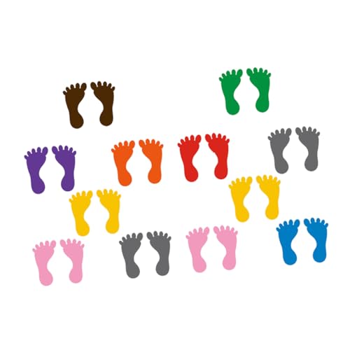 VICASKY 36 Paare rutschfeste Fußabdruck Bodenaufkleber aus Wasserdichtem für Kindergarten Badezimmer Schwimmbad Sicherheitsschutz Bunte Fußform Markierungen Zufällige Farbe VICASKY 36 Paare rutschfeste Fußabdruck Bodenaufkleber aus Wasserdichtem für Kindergarten Badezimmer Schwimmbad Sicherheitsschutz Bunte Fußform Markierungen Zufällige Farbe von VICASKY