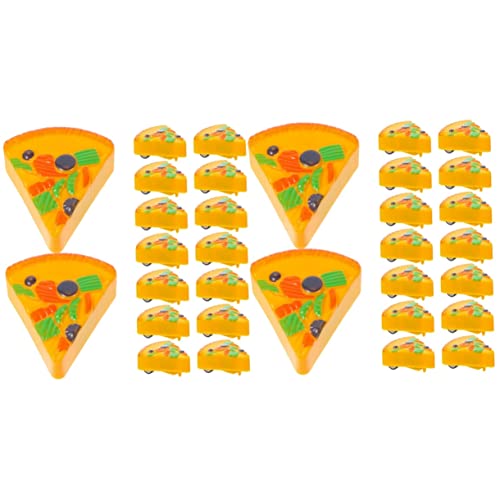 VICASKY 36 STK Pizzawagen zum Zurückziehen Kinder Spielen Autos Automodell Spielzeug Kinder puppenwagen kinderspielzeug Auto Pizza Modellierfahrzeug Spielzeug Spielzeugauto in Pizzaform von VICASKY