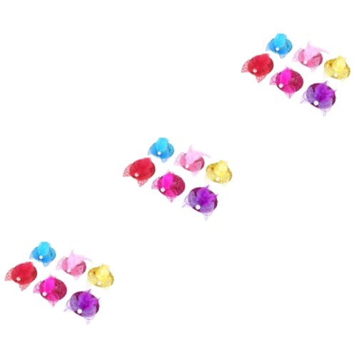 VICASKY 36 Stk Hut Haarspangen Haarschmuck Für Kinder Hüte Für Mini-clips Für Haare Mini-hut Haarspangen Für Weihnachten Haarspangen Für Kinder Haarnadel Haarklammer Kopfbedeckung Perle von VICASKY