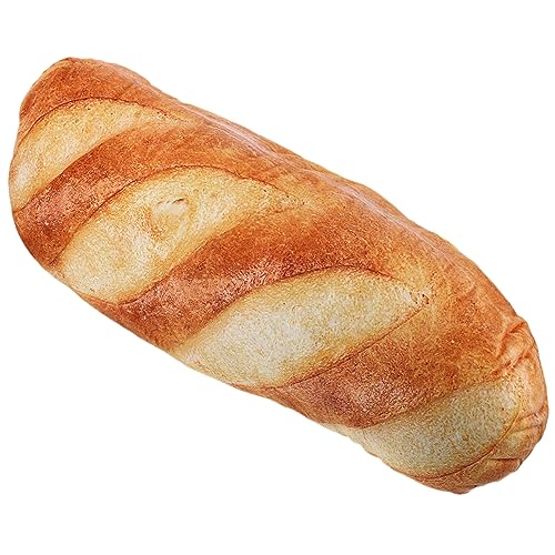 VICASKY 3D-Simulation Snack-butterbrotkissen Bett Lendenkisseneinlage Fälschung Plüsch Leinen Werfen Essenskissen Gefülltes Brot Sofa-brotkissen Lendenbrotmodell Pp Baumwolle Orange von VICASKY