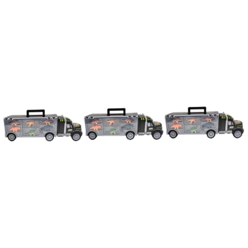 VICASKY 3St Dinosaurier Spielzeug Transporter Dinosaurier-LKW-Spielzeug Dinasors-Spielzeug für Kinder kinderspielzeug hühner Spielzeug Dinosaurier-Transportwagen Dinosaurier-Träger Black von VICASKY