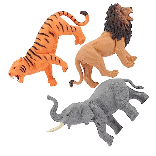 VICASKY 3St Dschungeltiermodell wild Nutztiere für Kleinkinder Plüschtiere Miniaturtiere dschungeltiere Figuren Animals Toys for Desktop-Tierdekor Tiere für Plastik von VICASKY