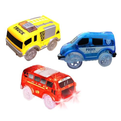 VICASKY 3St Elektroauto LKW Bahngleis Autotelefonhalter puppenwagen kinderelektrofahrzeug rennauto Children Electric car Mini-Rennwagen LED-Lichtschienenauto Plastik von VICASKY