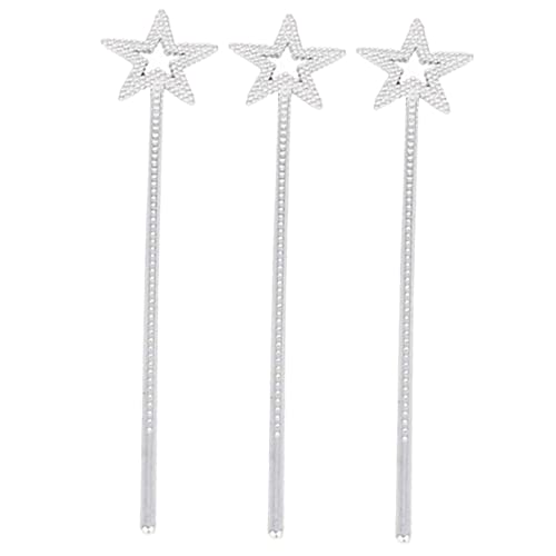 VICASKY 3St Engel Zauberstab Ballettröckchen nachtlicht für Spiralen Fairy Wand Kinderkleider Kleidung merksam Feenstäbe stecken Sternstab-Sticks Harz Silver von VICASKY