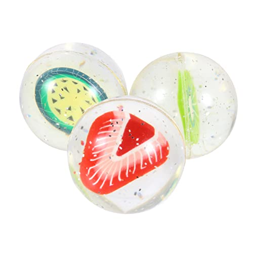 VICASKY 3St Flummi jucarii pentru copii hühner weihnachst Hits funnytoys gieskanne kinderspielzeug Fun Toy Fruchtiger Hüpfball fruchtige Hüpfbällchen Ballspielzeug Gummi von VICASKY