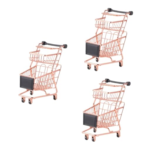 VICASKY 3St Mini-Einkaufswagen mit Ebenen Wagoner Kinderwagen für Kinder Spielzeughamster für Kinder Spielzeug für Kinder kinderspielzeug Einkaufswagen für Kinder Trolley-Spielset von VICASKY