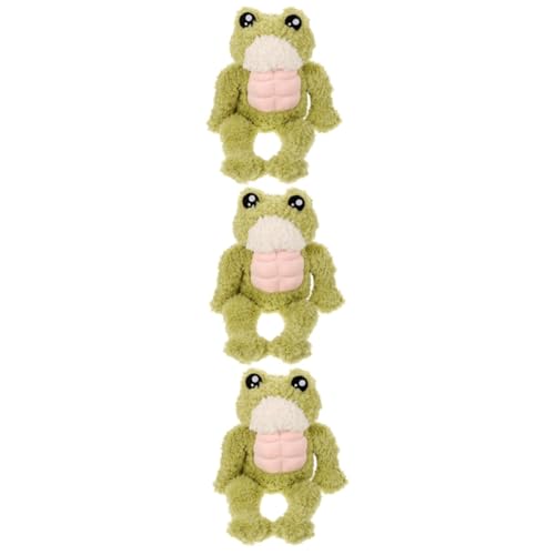 VICASKY 3St Muskeltierpuppe Kinderspielzeug Plüschfrosch Muskelfrosch -Stofftier Puppen kinderzimmer zubehör süße plüschtiere bequemes Stofftier Neuartige Froschpuppe pp Baumwolle von VICASKY