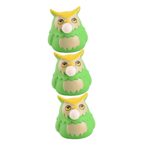 VICASKY 3St Prise Musik für kinderspielzeug Squeeze Toys Eulen-Squeeze- Kompaktes Quetschspielzeug tragbares Quetschspielzeug Cartoon-Squeeze- Green von VICASKY