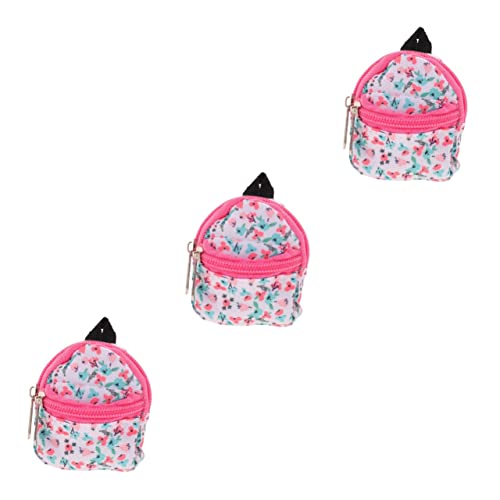 VICASKY 3St Puppenrucksack Spielzeuge Schließfach Miniatur Taschen Puppenhaus Spielzeug für Kinder kinderspielzeug Puppen-Ornamentierung Schulranzen-Ornament Mini-Puppentasche Polyester von VICASKY