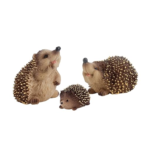 VICASKY 3St Simulation Igel Kinder spielset Mini-Tierfigur Wildtierfiguren Igel Miniaturfigur Tiermodell Spielzeug für Kinder Kinderspielzeug Spielzeuge Igel-Modell Igel-Ornament PVC von VICASKY